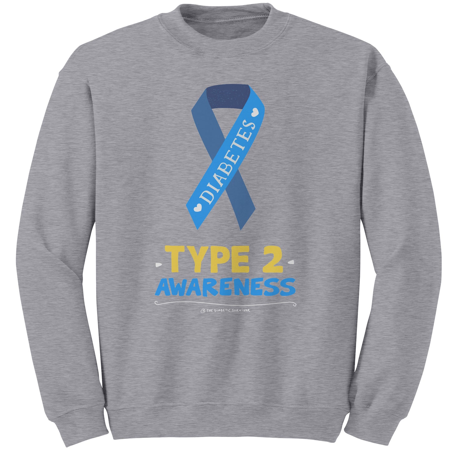 Type 2 Diabetes Awareness Blue Ribbon - Sweatshirts & Hoodies