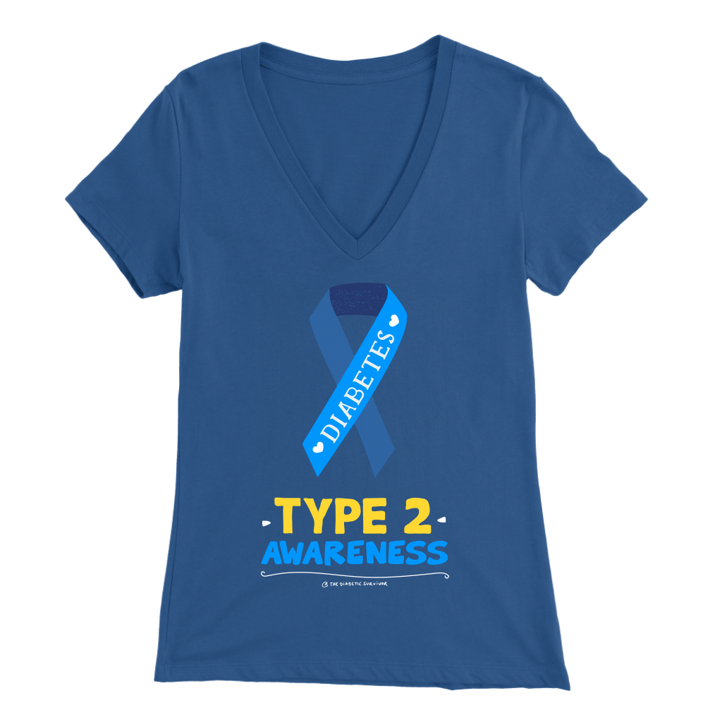 Diabetes Awareness Type 2 Blue Ribbon