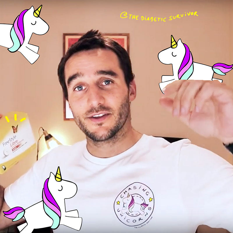 Chasing Unicorns Diabetes T-shirt