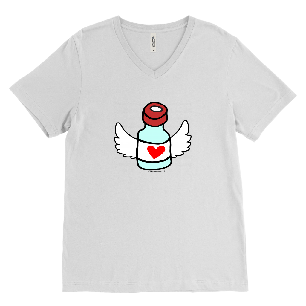 Men's V-Neck T-Shirt - Flying Vial