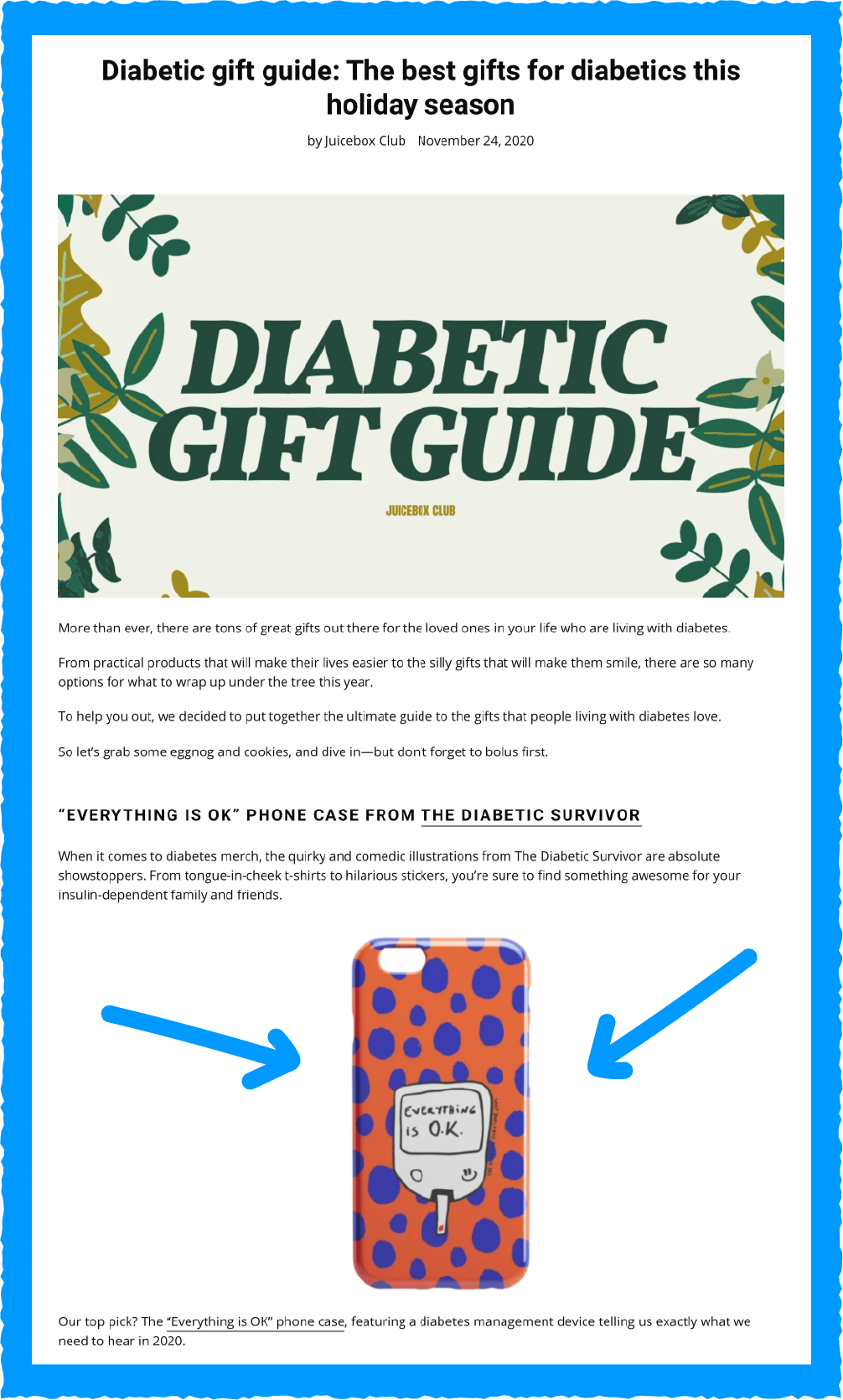 Juicebox Club Diabetes Gift Guide 2020