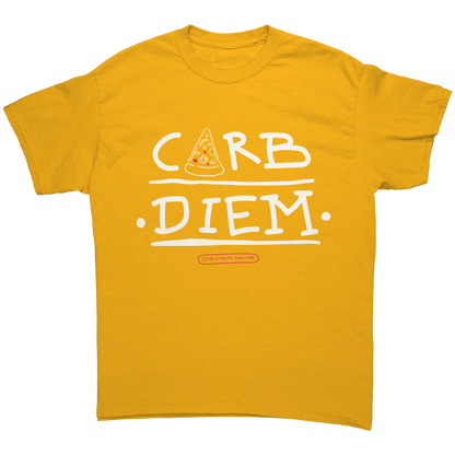 Unisex_T-shirt_-_Carb_Diem__Gold_Front_Mockup.png