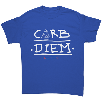 Unisex_T-shirt_-_Carb_Diem__Royal_Front_Mockup.png
