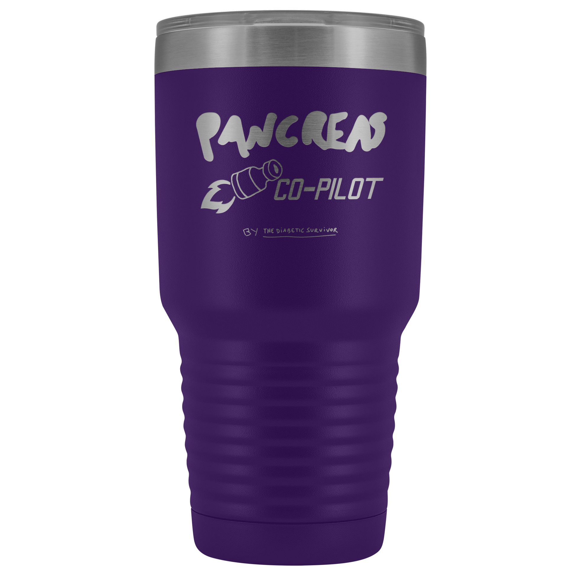 Pancreas CO-PILOT - 30 oz Tumbler purple