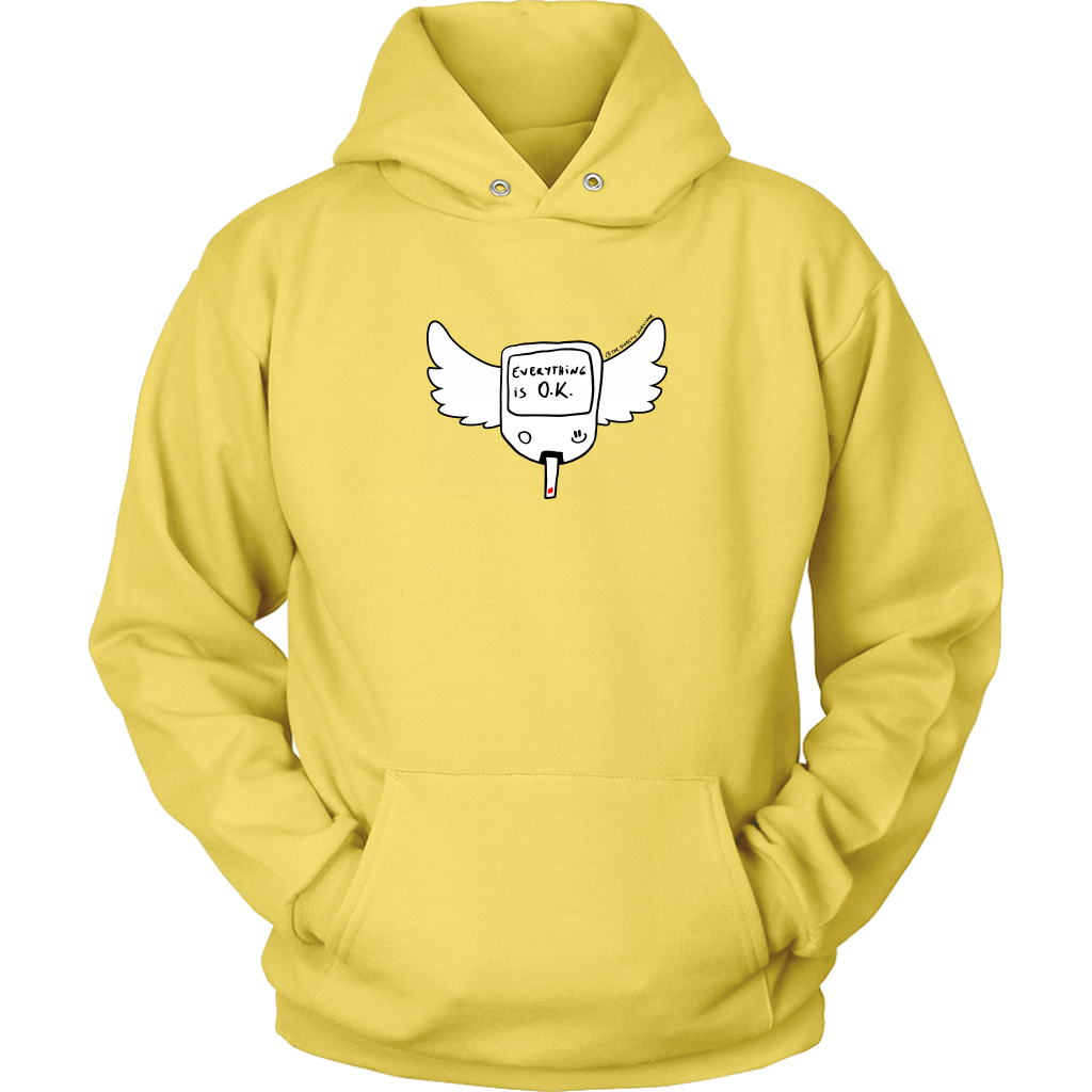 Diabadass yellow diabetes awareness hoodie