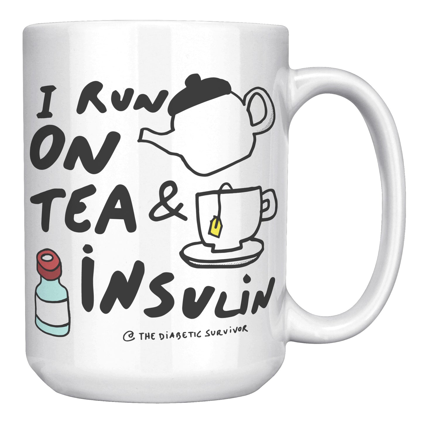 Running on tea and insulin diabetic mug
