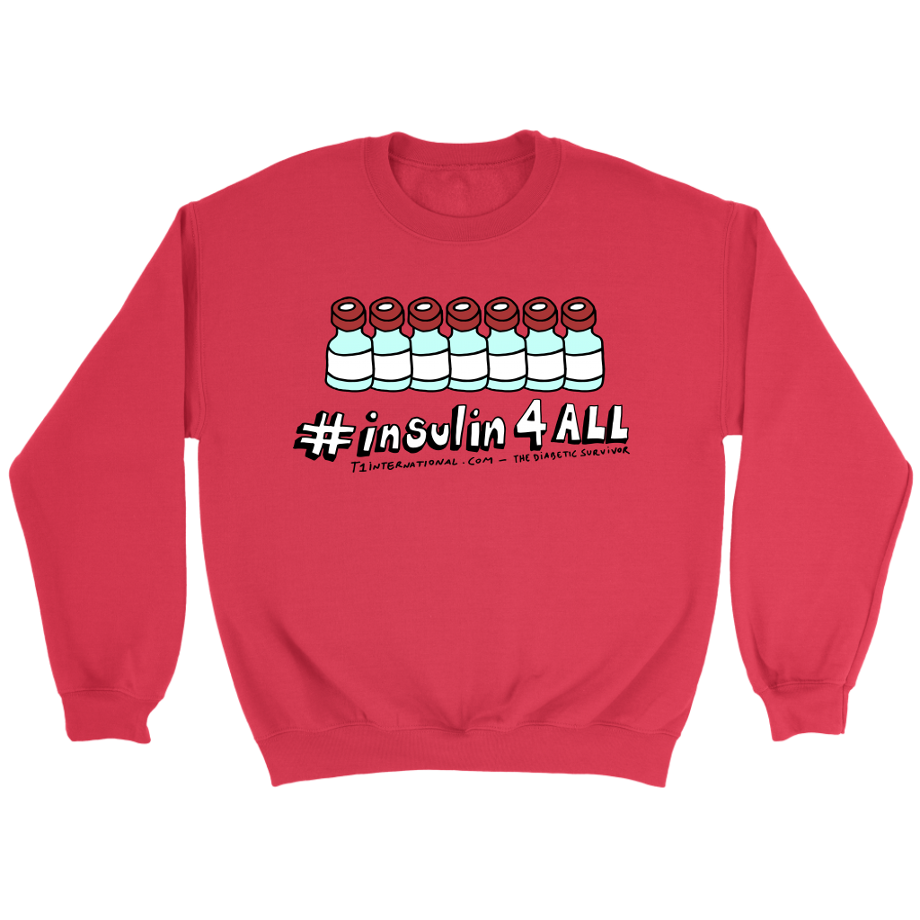 red sweater insulin4all diabetes awareness