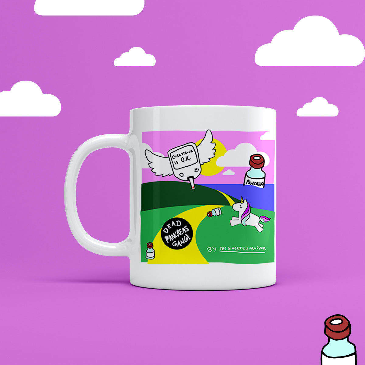 Diabetes Landscape with Unicorn 11oz Coffee Mug – The Diabetic Survivor