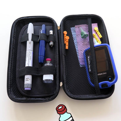 Hard shell diabetes carry all travel case