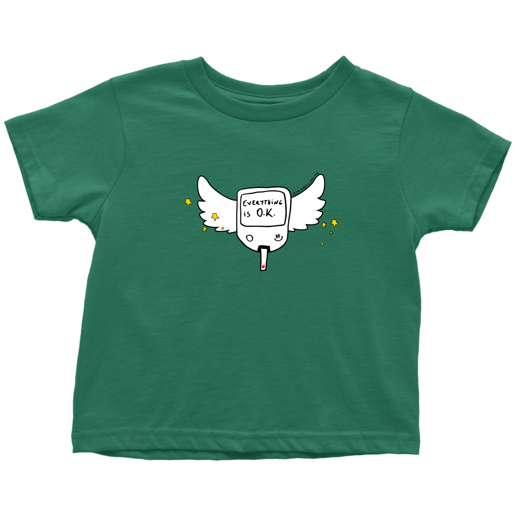 Diabetes Everything is O.K. Wings Carry-All Pouch Toddler T-ShirtDiabetes Everything is O.K. Wings Toddler Tee Shirt