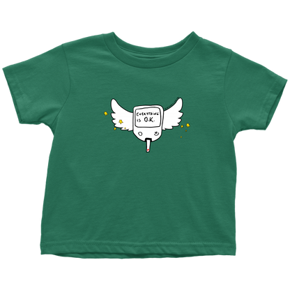 Diabetes Everything is O.K. Wings Carry-All Pouch Toddler T-ShirtDiabetes Everything is O.K. Wings Toddler Tee Shirt