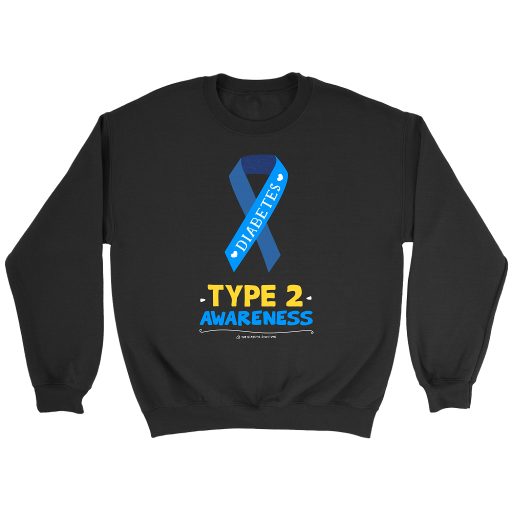 Diabetes Type 2 Awareness Blue Ribbon - Sweatshirts & Hoodies