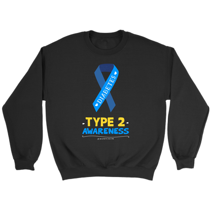 Diabetes Type 2 Awareness Blue Ribbon - Sweatshirts & Hoodies