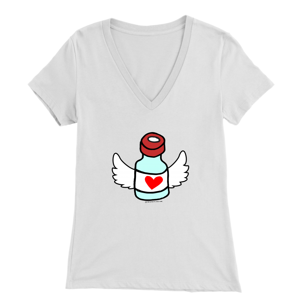 Women's V-Neck T-Shirt - Flying Vial